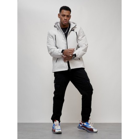 Male spring jacket, size 56, light gray color-5