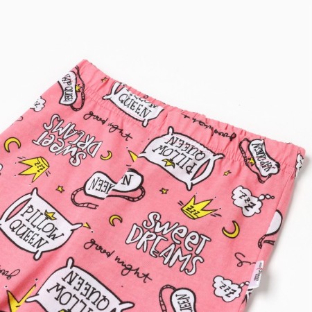 Pajamas for a girl (longshit/pants), pink/hare color, height 122 cm-8