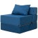 Walked armor-bed "Essen", velor fabric, blue color