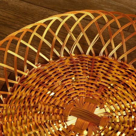Irfan fruit basket aluminum, 46x46x9 cm-2