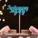 Topper wooden "beloved husband" turquoise 13x6 cm