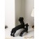 Set of figures "Dachshund", polystone, 35 cm, black matte color