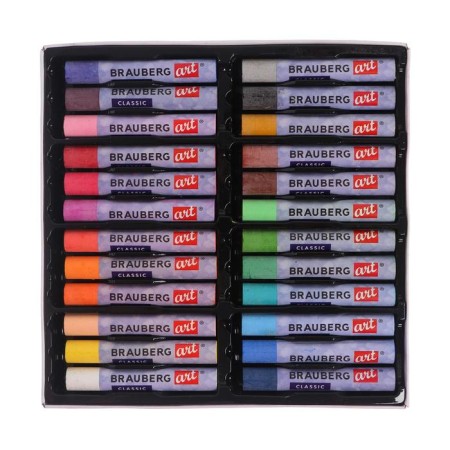 Oil pastel 24 colors, Brauberg Art Classic, thickened-2