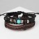 Bracelet unisex "interweaving" pigtail, 4 threads, black-brown color, d = 7 cm