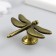 Handle for the casket Metal "Dragonfly" bronze 4.7x6 cm