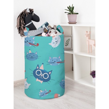 Basket for toys "Festive cats, size 40x60 cm