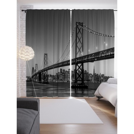 Photostes "Gray Nights", Saten, size 145x265 cm, 2 pcs