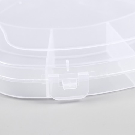 Casket Plastic for the little things "Apple" Transparent 12 compartments 16.5x15.5x2.5 cm-2