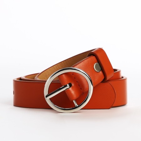 Children's belt, width 2.3 cm, screw, buckle metal, redhead red