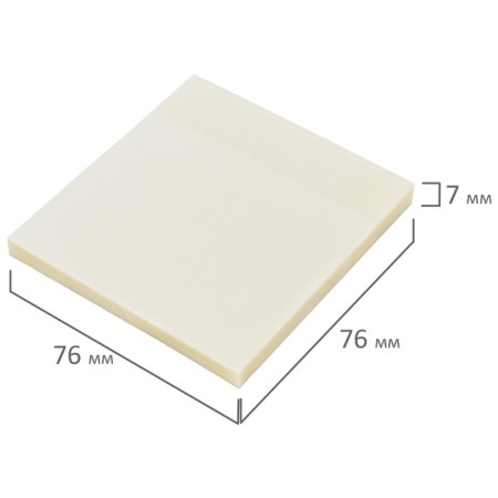Block with a sticky edge of 76*76mm Brauberg Transparent 100l, transparent 115205-6