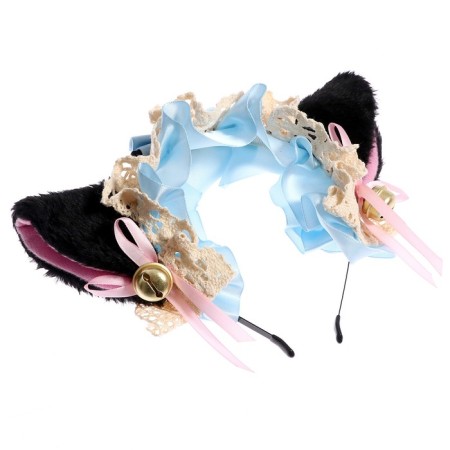 Carnival rim "anime ears" with a blue bandage-1