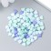 Decor for creativity plastic "Hearts in blue colors" set of 100 pcs 0.6x0.6 cm