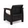 Roatan chair, with cup holders, 73x70x79 cm, mokko color, with beige pillow