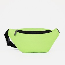 Lightning waist bag, external pocket, light green color