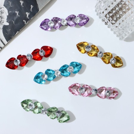 Hair hairpin "City" hearts, 8 cm, mix-2