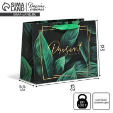 Gift laminated horizontal, packaging, Present for You, S 15 x 12 x 5.5 cm
