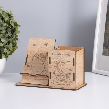 New Year's Office "Snake with a bag" 18x12.5x9 cm (set of 8 parts)-2