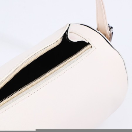 Bag Cross-Bodi with a zipper, white color-4