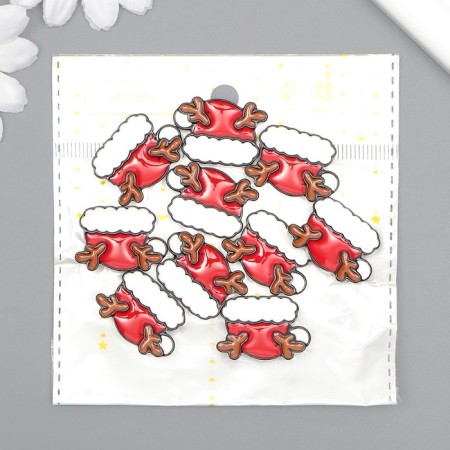 Decor for creativity plastic "New Year's cap with horns" 1.9x2.8x0.5 cm-3