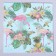 Paper napkins “Flamingo with flowers”, 33x33 cm, set 20 pcs.