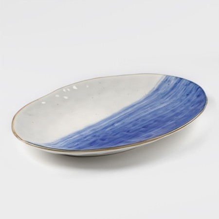 Porcelain shade "Cosmos", 30.8 × 21.7 × 3.3 cm, blue color-1