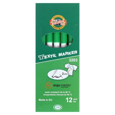 Markker for fabric 2.0 mm KOH-I-NOOR 3203/25, letter length 500 m, green-3