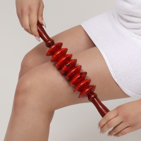 Massage "Skating", universal, 36 × 6 cm, 8 disks, wooden-2