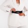 Women's belt, width 6 cm, elastic band, buckle metal, black color