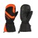 Winter mittens "beaver", size XL, black, orange