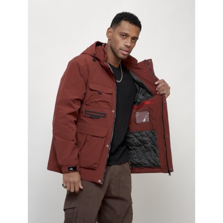 Sports male jacket, size 58, burgundy color-4