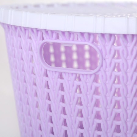 Storage basket with a “weaving” lid, 25 × 12.5 cm, color mix-1