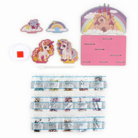 Diamond mosaic for children with partial filling on the figures "Fabulous Unicorn"-3