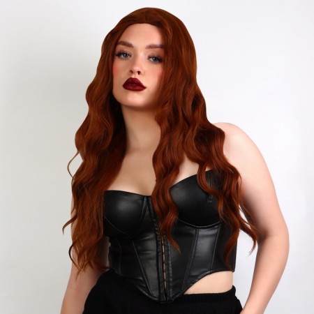 Artificial wig, simulation of the skin, 60 cm, 160 grams, red color (#SHT8)-2