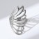 Ring "Wings" fairy -tale, silver color, dimensionless