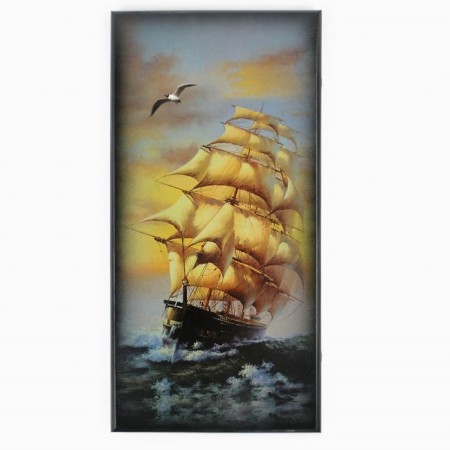Narts "Sea", wooden board 60 x 60 cm, with a field for playing checkers