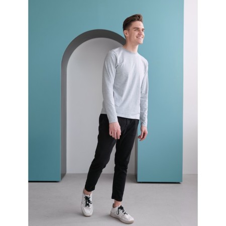 Male T -shirt, size 48, color gray melange-5