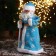 Santa Claus "In a blue fur coat with a staff" moves, 39 cm, blue