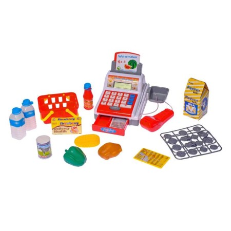 Cash desk with products, sound effects, works from batteries-1