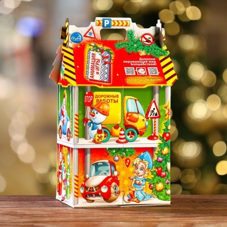 Gift box "Parking snowmen", 17.5 x 14.5 x 29 cm-1