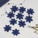 Knitted elements "Flowers", D = 4.5 cm, 10 pcs, dark blue color