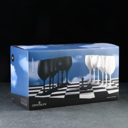 A set of glasses for the wine "Magnolia", 350 ml, black color-7