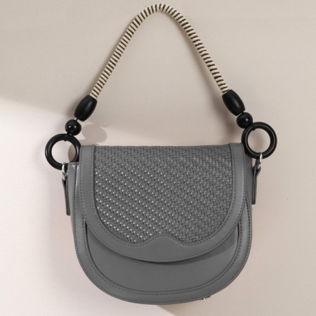 Handles for a bag, 2 pcs, waxed cord, 46 ± 1 × 4.5 cm, black color-3