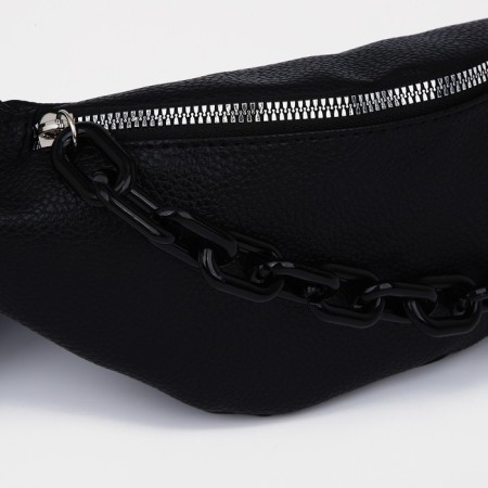 Lightning waist bag, black color-4