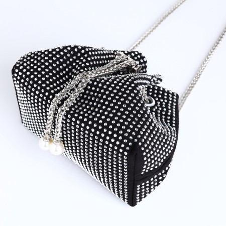 Female bag on a puff, silver color-8