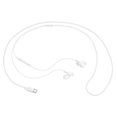 Headphones Samsung EO-IC100 (EO-IC100Bwegru), 1.2M, vacuum, microphone, white