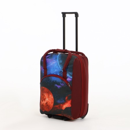 Small 37 l (s) suitcase with a Sacvoyage bag, lightning department, with extension, purple color-1