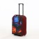 Small 37 l (s) suitcase with a Sacvoyage bag, lightning department, with extension, purple color
