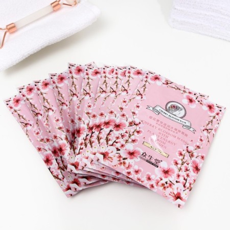 Mask Mask Moisturizer for the face with sakura extract, set of 10 pcs.-5