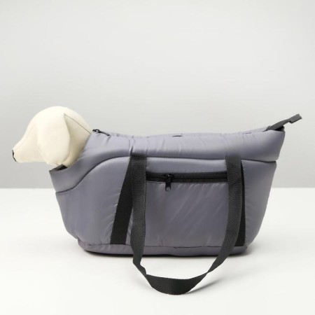 Bag - Animal Carriage "Cabriolet", 34 x 20 x 21cm, gray-3
