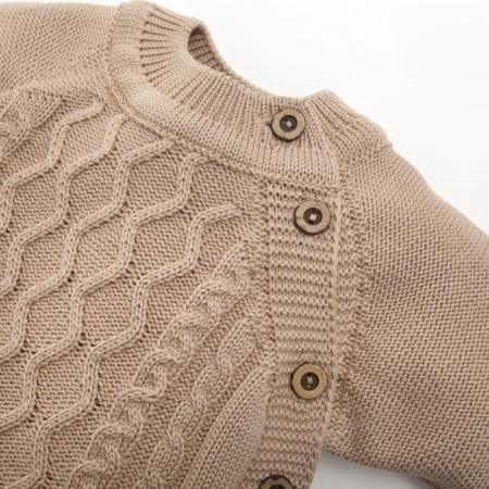 Knitted crumb set "Cute" growth 86-92 cm, beige color-2